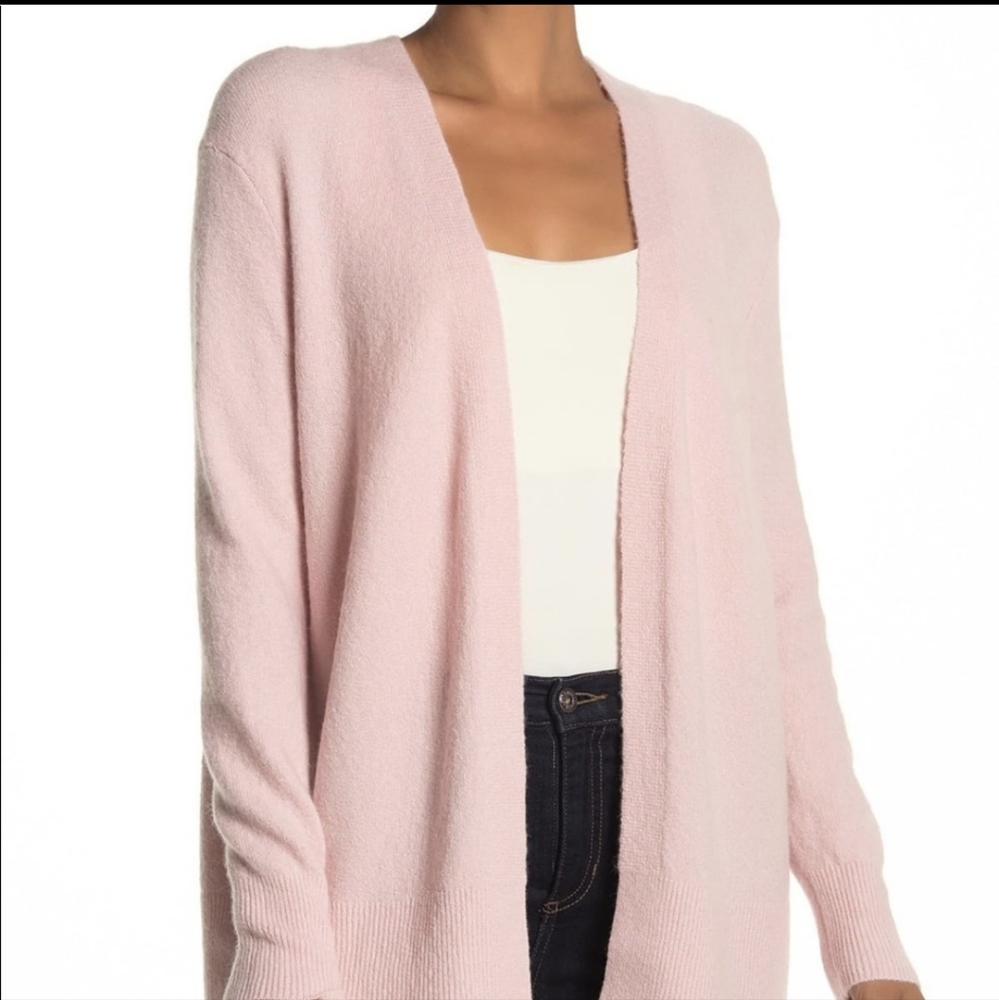 Madewell Cozy Walker Long Cardigan in Pink XS Moreno Wool Alpaca Blend